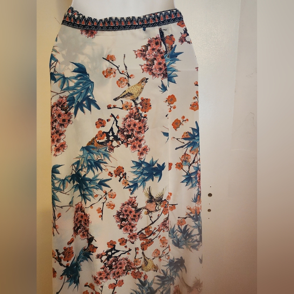 Flying Tomato Floral Patchwork Wrap Maxi Skirt | … - image 6